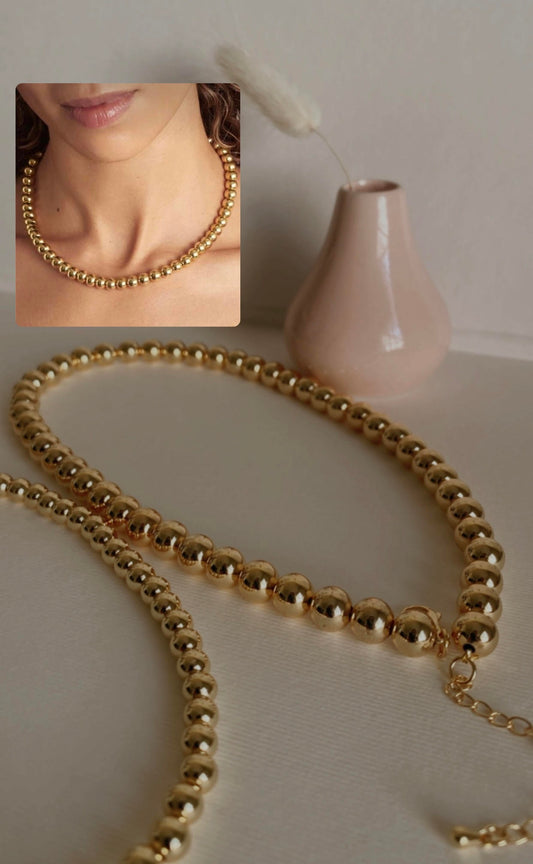 Gold Bead Necklace